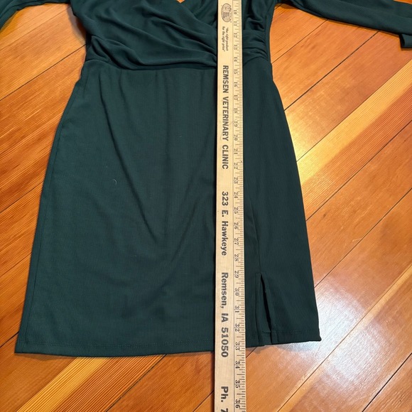 Hello Molly Green Kind of Voodoo Dress Mini Green Long Sleeve Sweetheart Large - Picture 6 of 7